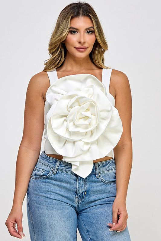 OMBRE FLOWER TOP | Off white