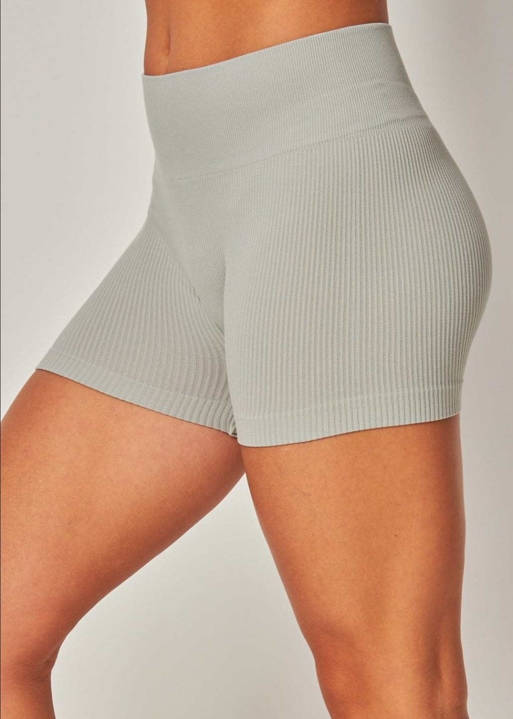 Seamless Ribbed Shaping Mini Shorts