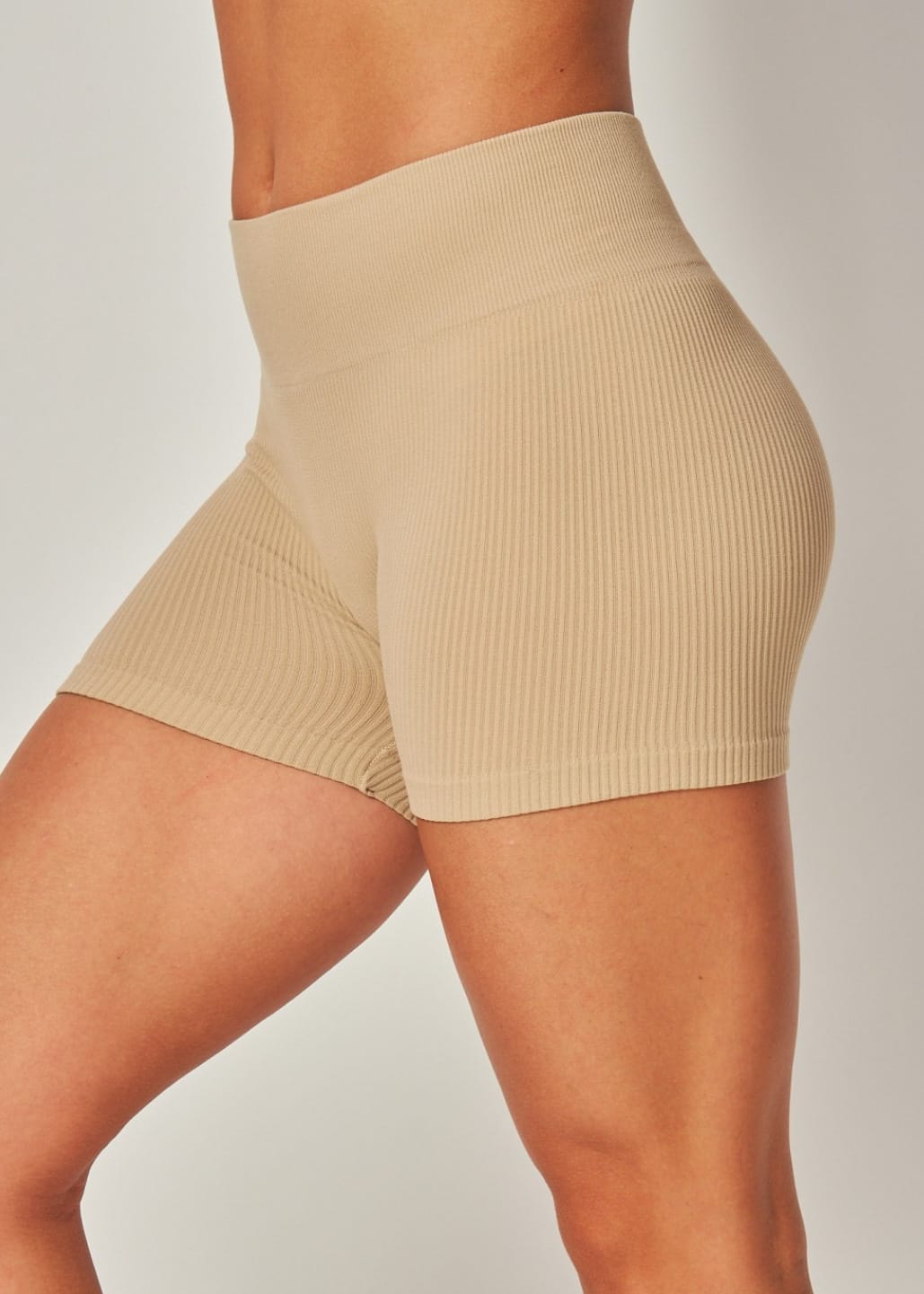 Seamless Ribbed Shaping Mini Shorts