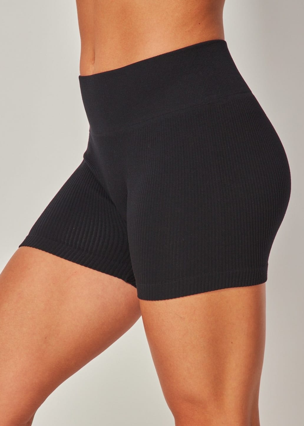 Seamless Ribbed Shaping Mini Shorts