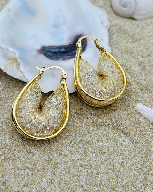 Aretes en Gold Plate