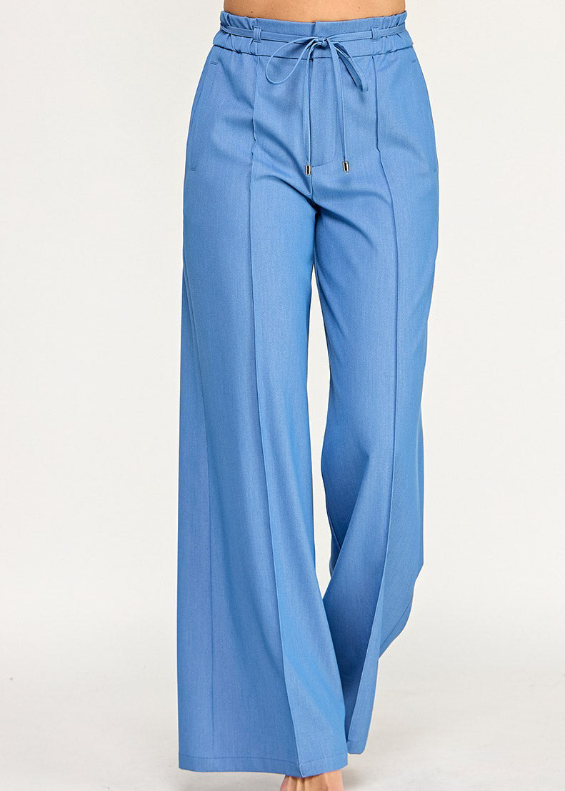 BELTED WAIST PANTS W/ FRONT PLEAT