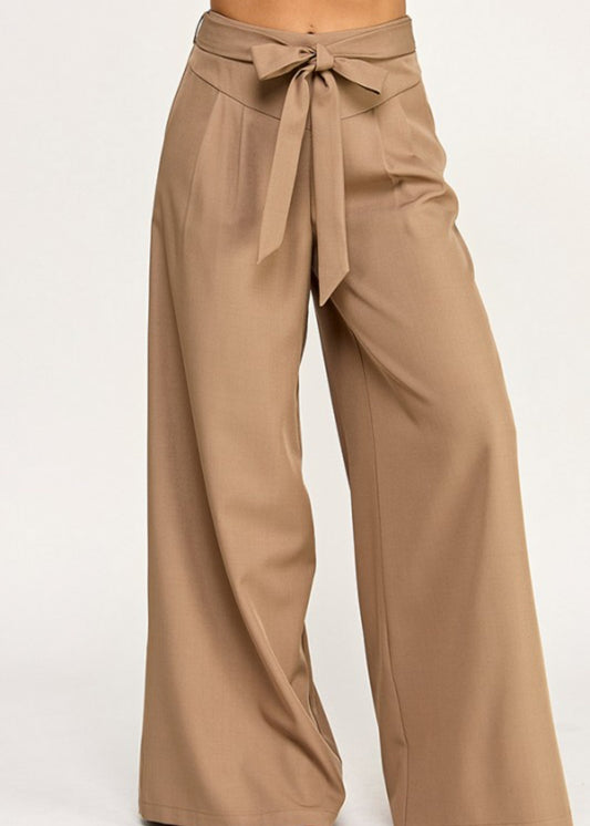 BELTED WIDE-LEG PANT