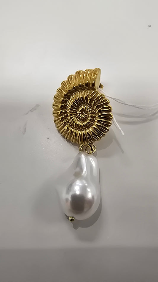 Aretes con perla