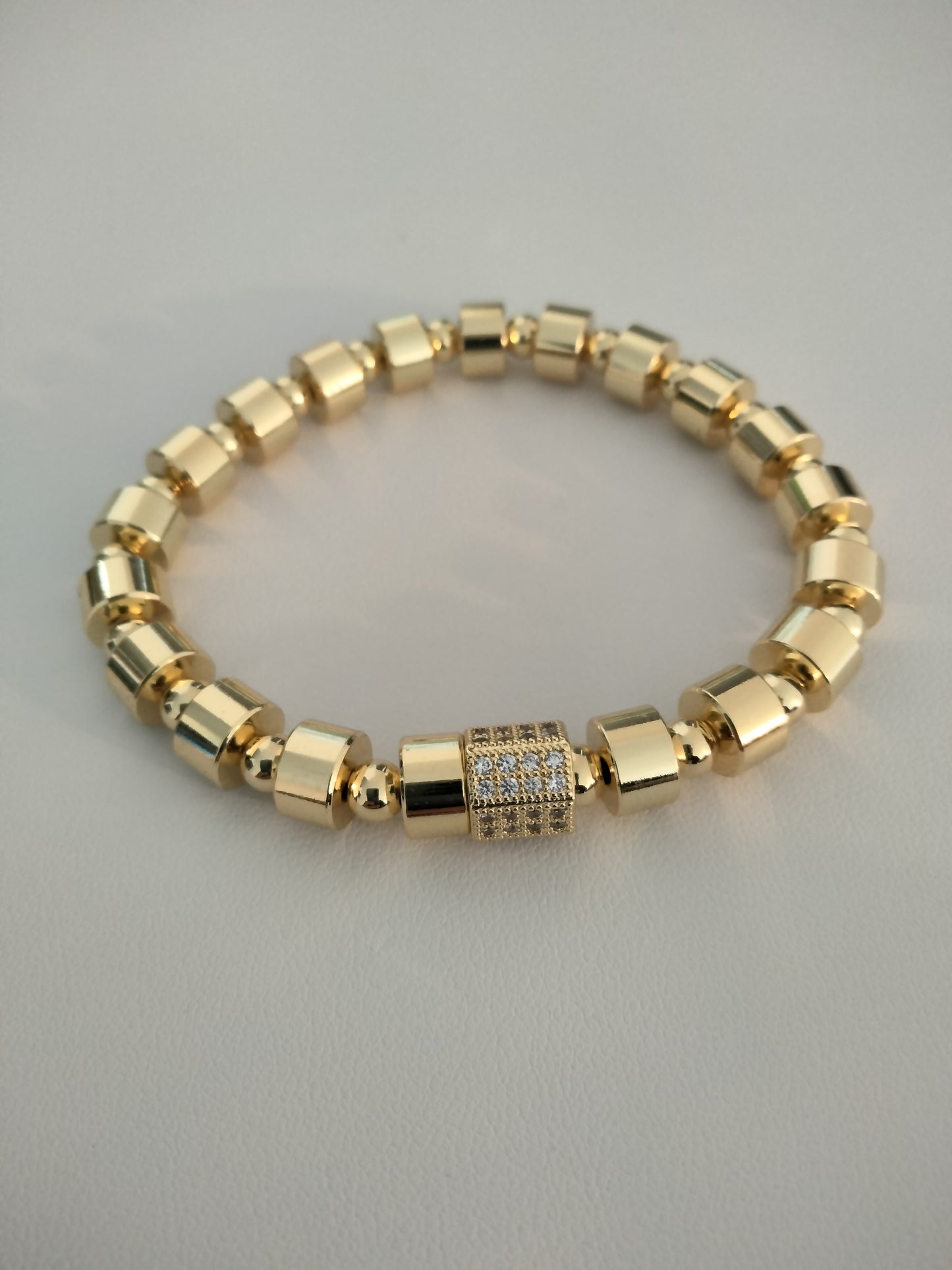 Pulsera de gold plate con rhinestone