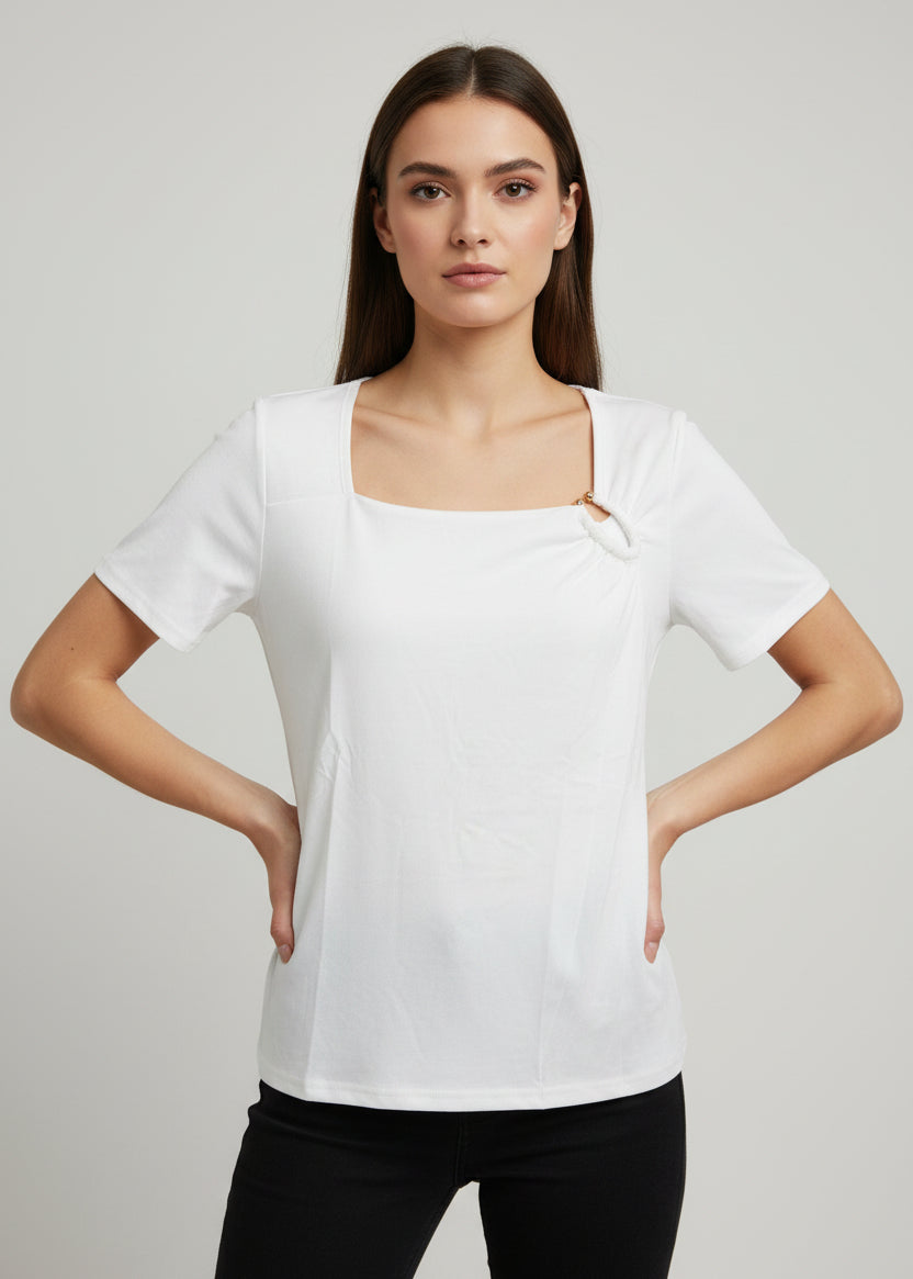 Blusa Basica Color Blanco