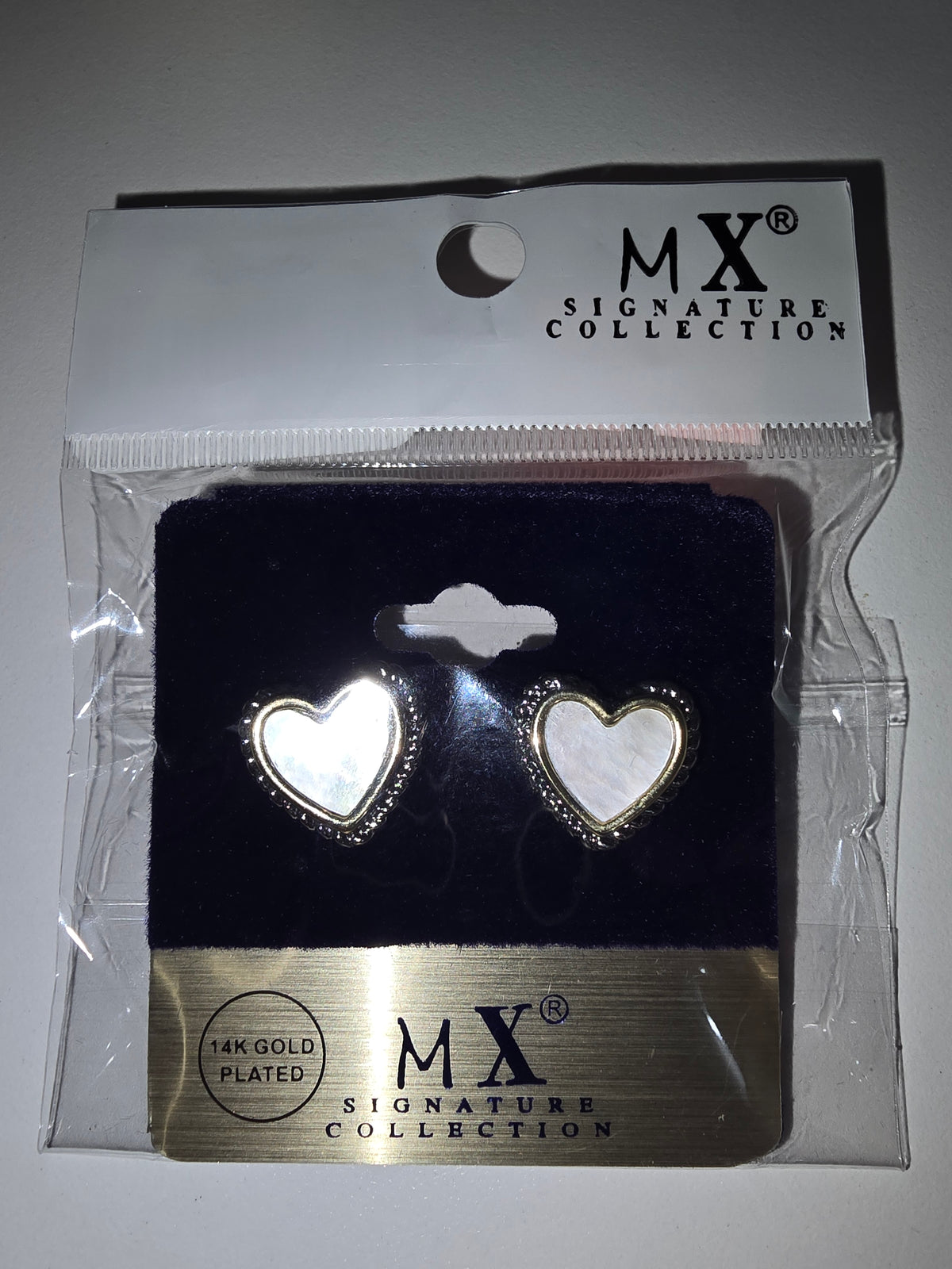 Aretes en gold plate de forma de corazón