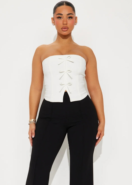 RIBBON TUBE TOP (WOVEN)