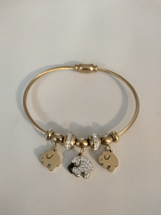 Pulseras en Stainless Steel con pendant de Elefante