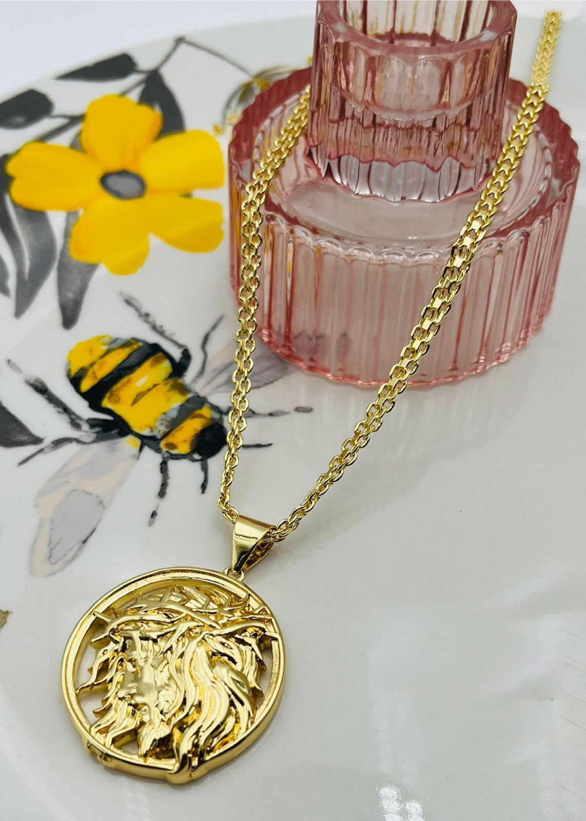Collar Gold Plate con Cham