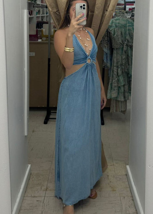 Traje largo en tela mahon fina | Tamaño one size