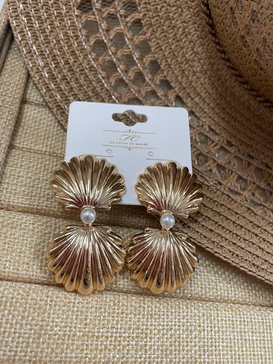 Arete de Concha con perla
