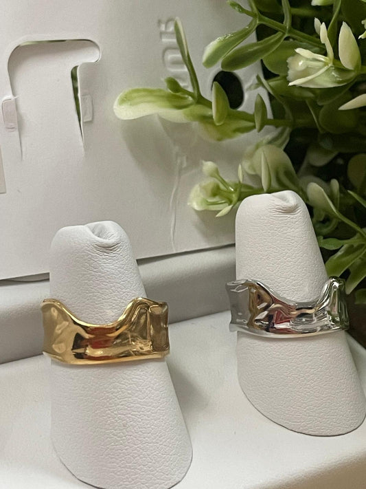 Sortija en forma de aro oro/plata