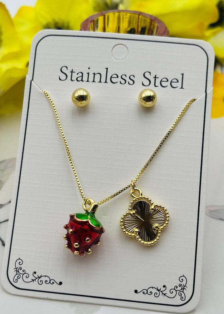 Collar de Strawberry en Stainless Steel