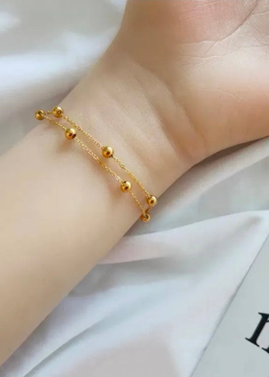 Pulsera doble cadena