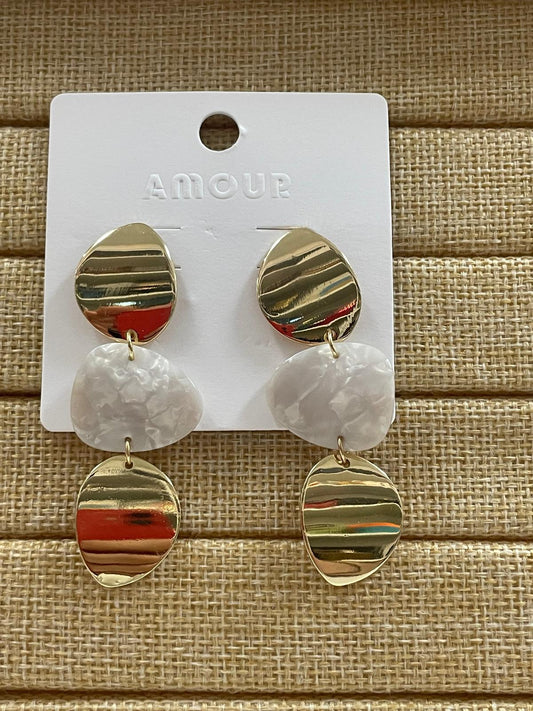 Aretes colgantes dos tonos