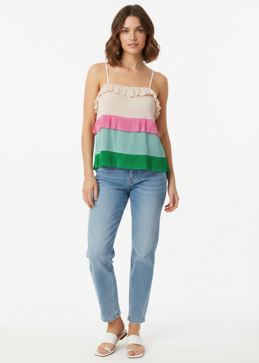 Blusa color block colorido de Mangillos