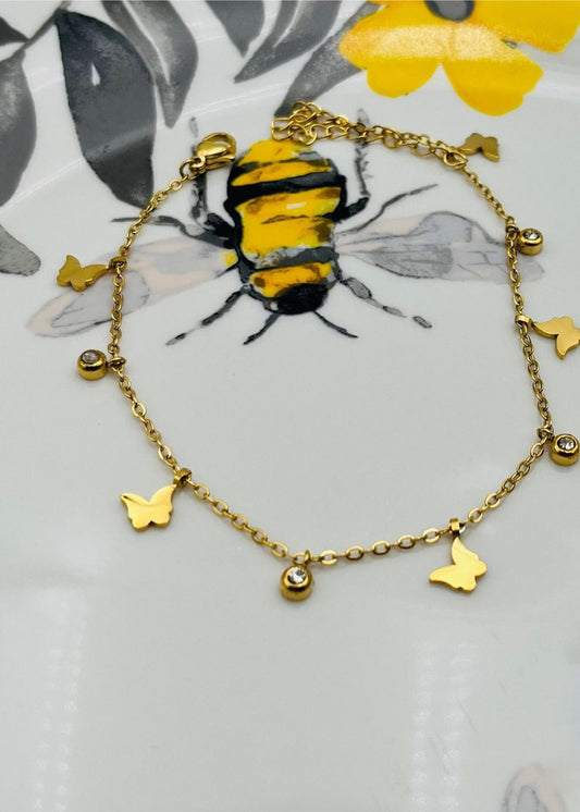 Tobillera con Cham de Mariposa
