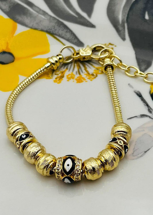 Pulsera Gold Plate con cierre de Cadena ajustable