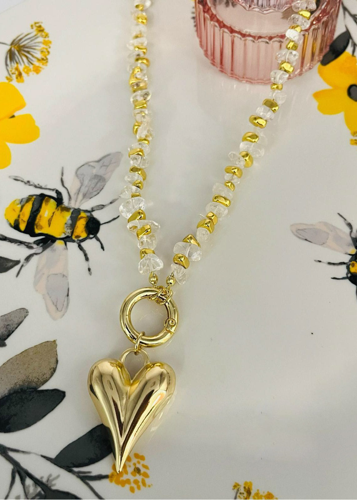 Collar Gold Plate Cham de Corazón