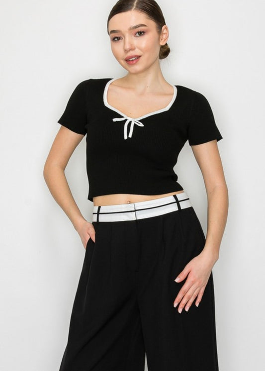 RIBBON SWEATER TOP
