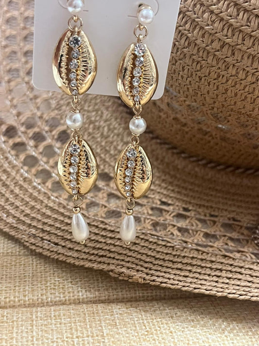 Aretes de caracol largos