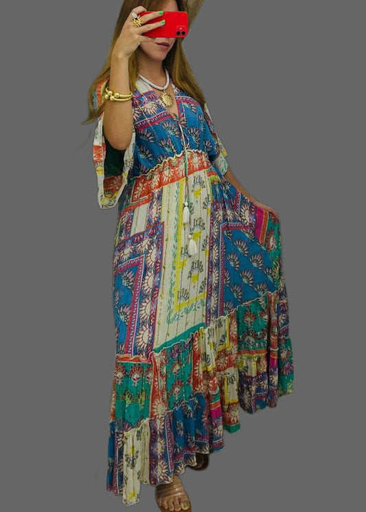 Traje Bohemio Largo Multicolor