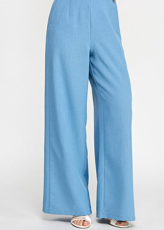 BUTTON DETAIL WIDE LEG PANTS