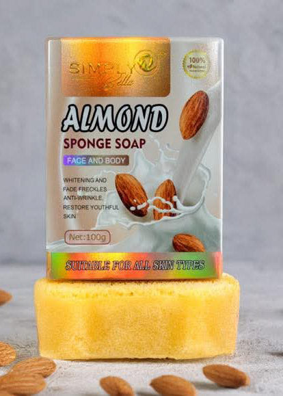 Almond Sponge Soap | Face and Body Soap