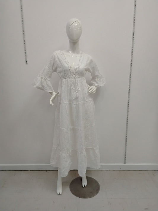 Traje largo blanco