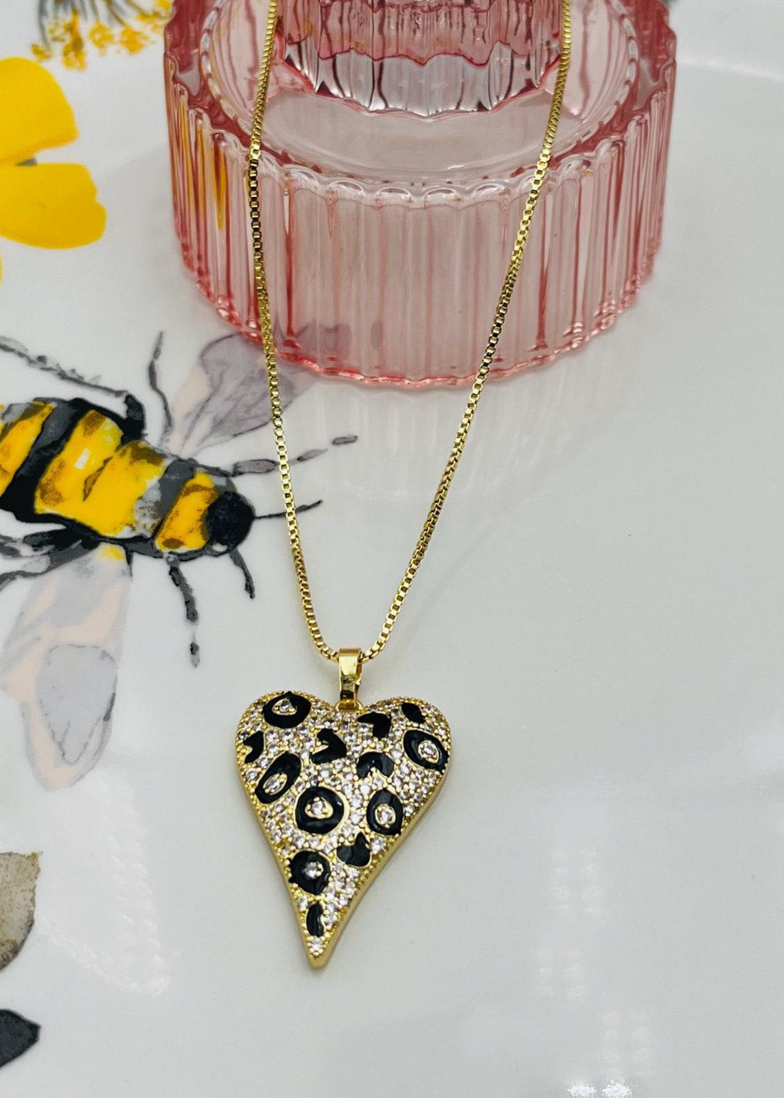 Collar Gold Plate con Cham de Corazón